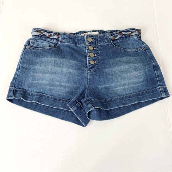 Free People Retro Exposed Button Fly Denim Shorts Size 26 - Picture 2 of 5